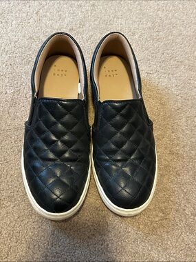 a new day Black Quilted Slip-On Sneakers